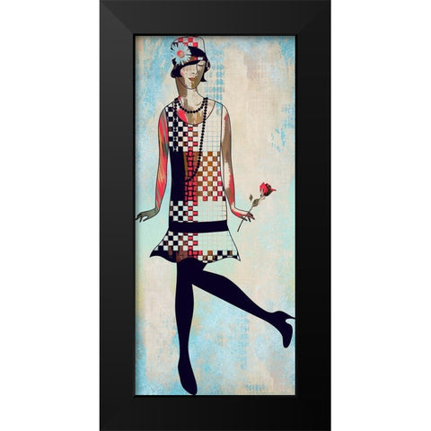 Roaring Twentys Fashion I Black Modern Wood Framed Art Print by Bolokofsky, Ronald