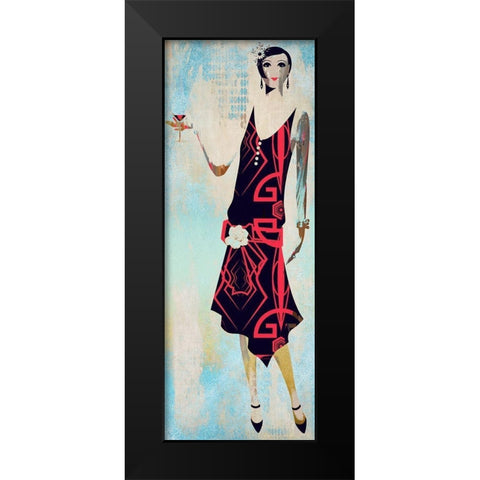 Roaring Twentys Fashion II Black Modern Wood Framed Art Print by Bolokofsky, Ronald
