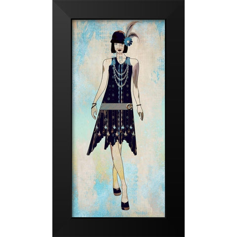 Roaring Twentys Fashion III Black Modern Wood Framed Art Print by Bolokofsky, Ronald