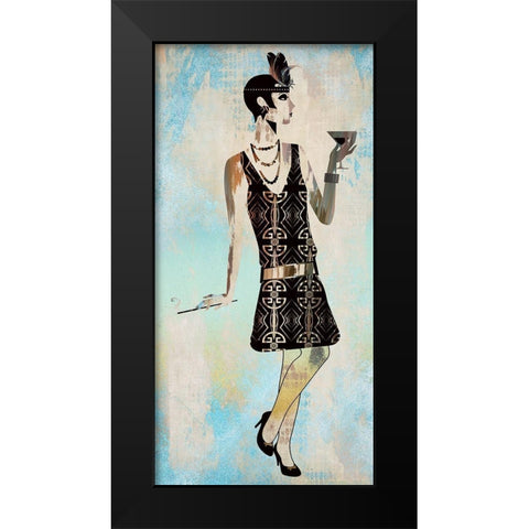Roaring Twentys Fashion IV Black Modern Wood Framed Art Print by Bolokofsky, Ronald