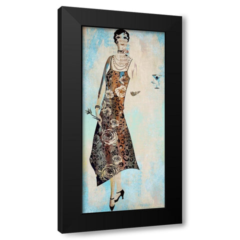 Roaring Twentys Fashion V Black Modern Wood Framed Art Print with Double Matting by Bolokofsky, Ronald