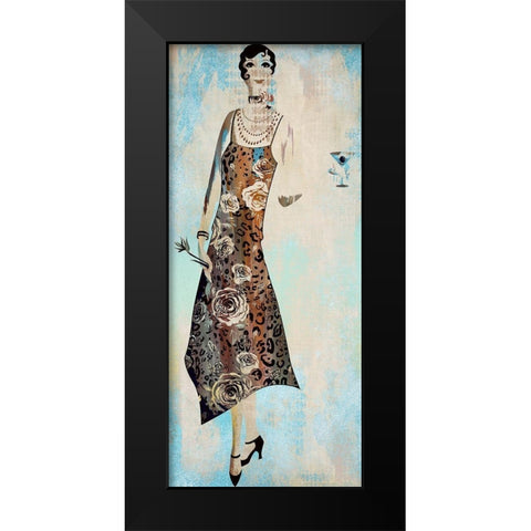 Roaring Twentys Fashion V Black Modern Wood Framed Art Print by Bolokofsky, Ronald
