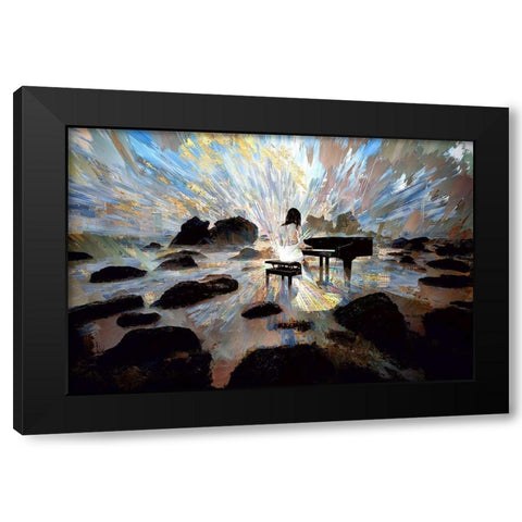 Rock Concert I Black Modern Wood Framed Art Print with Double Matting by Bolokofsky, Ronald