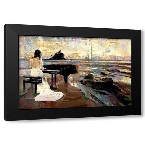 Rock Concert II Black Modern Wood Framed Art Print by Bolokofsky, Ronald