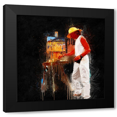The Painter I Black Modern Wood Framed Art Print by Bolokofsky, Ronald