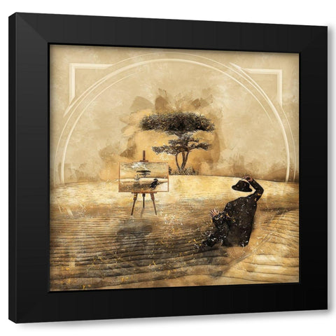 The Painter II Black Modern Wood Framed Art Print by Bolokofsky, Ronald