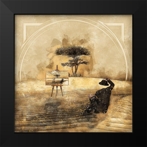 The Painter II Black Modern Wood Framed Art Print by Bolokofsky, Ronald