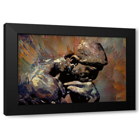 The Thinker Black Modern Wood Framed Art Print by Bolokofsky, Ronald
