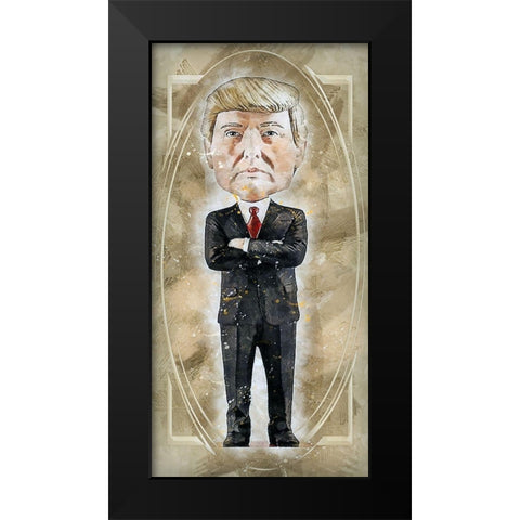 Trump Black Modern Wood Framed Art Print by Bolokofsky, Ronald
