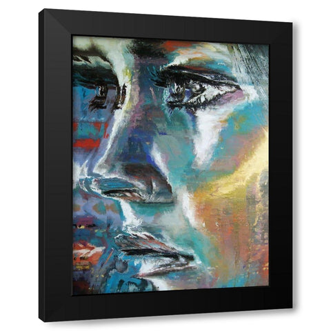 Determined Look Black Modern Wood Framed Art Print by Bolokofsky, Ronald