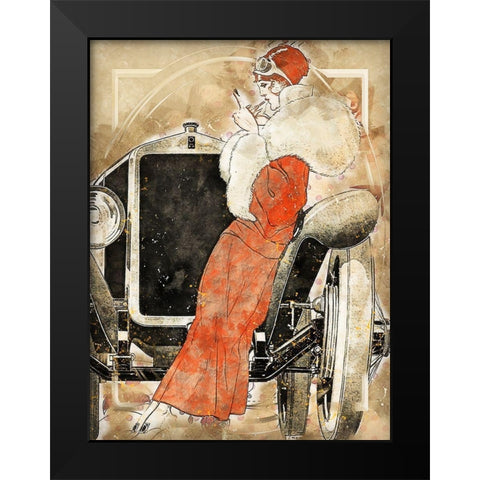 Vintage Couture Black Modern Wood Framed Art Print by Bolokofsky, Ronald