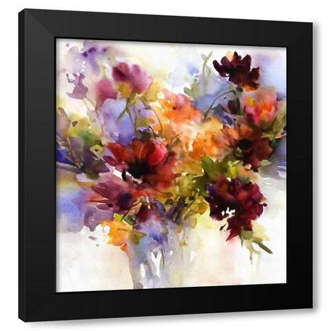 Watercolor Arrangement I Black Modern Wood Framed Art Print by Bolokofsky, Ronald