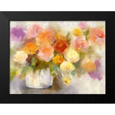 Colorful Bouquet II Black Modern Wood Framed Art Print by Bolokofsky, Ronald