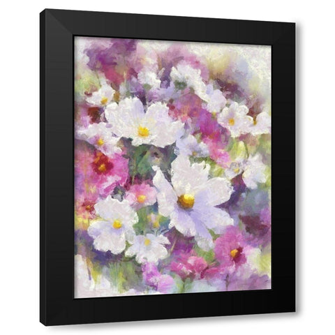 Garden Flowers I Black Modern Wood Framed Art Print by Bolokofsky, Ronald