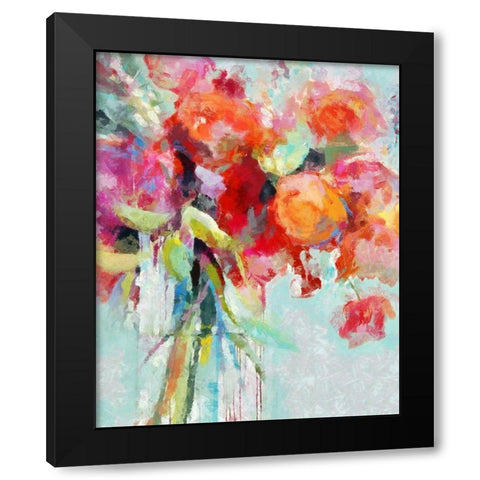 Garden Flowers II Black Modern Wood Framed Art Print by Bolokofsky, Ronald