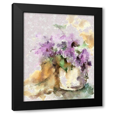 Violet Bouquet I Black Modern Wood Framed Art Print by Bolokofsky, Ronald