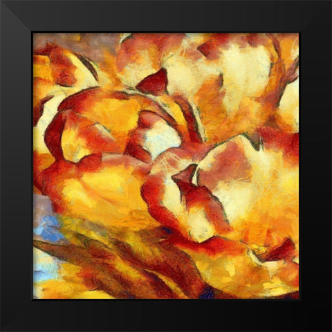 Fire Tulips II Black Modern Wood Framed Art Print by Bolokofsky, Ronald