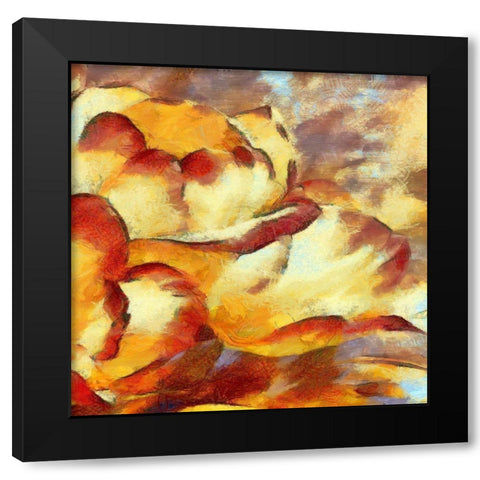 Fire Tulips III Black Modern Wood Framed Art Print with Double Matting by Bolokofsky, Ronald