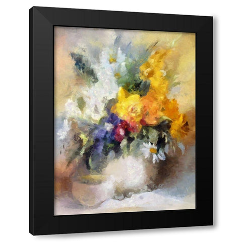 Soft Bouquet I Black Modern Wood Framed Art Print by Bolokofsky, Ronald