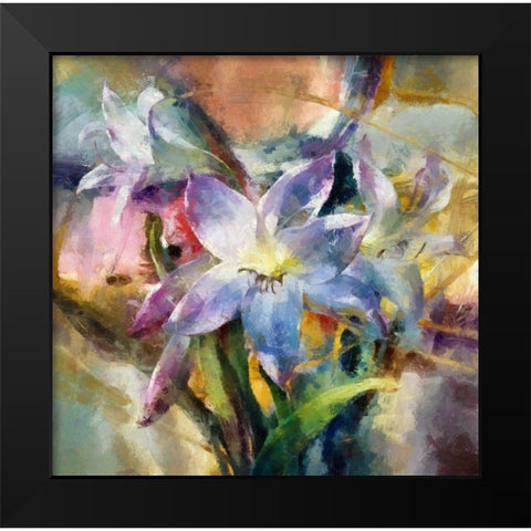 Clematis Garden Black Modern Wood Framed Art Print by Bolokofsky, Ronald