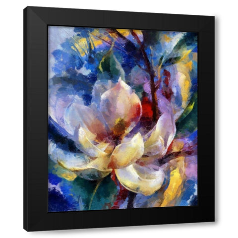 Magnolia Garden II Black Modern Wood Framed Art Print by Bolokofsky, Ronald