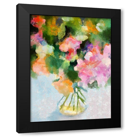 Vase of Flowers I Black Modern Wood Framed Art Print by Bolokofsky, Ronald