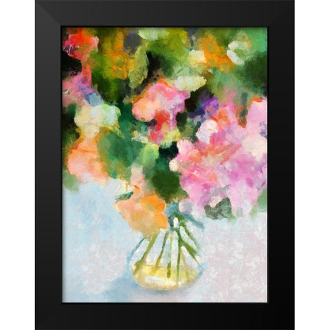 Vase of Flowers I Black Modern Wood Framed Art Print by Bolokofsky, Ronald