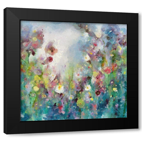 Dancing Garden III Black Modern Wood Framed Art Print by Bolokofsky, Ronald