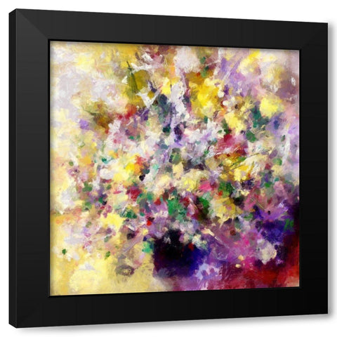 Radiant Bouquet I Black Modern Wood Framed Art Print with Double Matting by Bolokofsky, Ronald