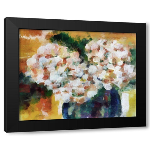 Abstract Hydrangea Black Modern Wood Framed Art Print with Double Matting by Bolokofsky, Ronald