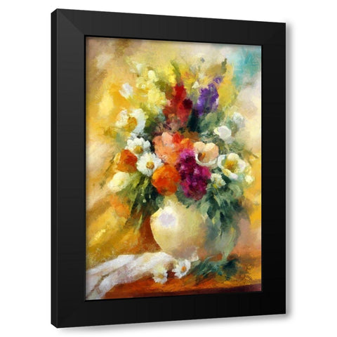 Flowers For My Sweetheart Black Modern Wood Framed Art Print with Double Matting by Bolokofsky, Ronald