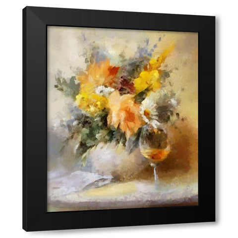 Lovely Bouquets Black Modern Wood Framed Art Print by Bolokofsky, Ronald