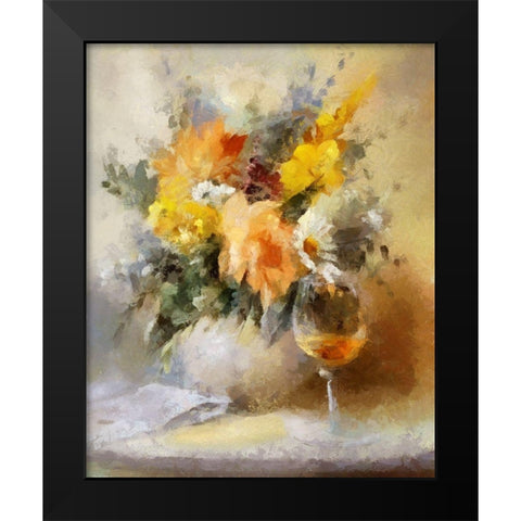 Lovely Bouquets Black Modern Wood Framed Art Print by Bolokofsky, Ronald