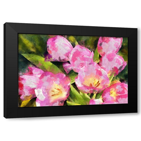 Think Pink Black Modern Wood Framed Art Print by Bolokofsky, Ronald