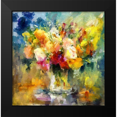 Flowers For Marina Black Modern Wood Framed Art Print by Bolokofsky, Ronald