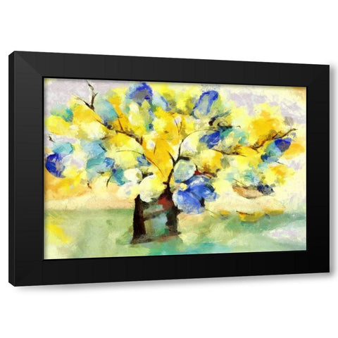 Floral Pizzazz II Black Modern Wood Framed Art Print with Double Matting by Bolokofsky, Ronald