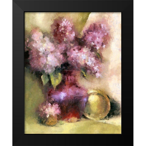 Pink Hydrangeas Black Modern Wood Framed Art Print by Bolokofsky, Ronald