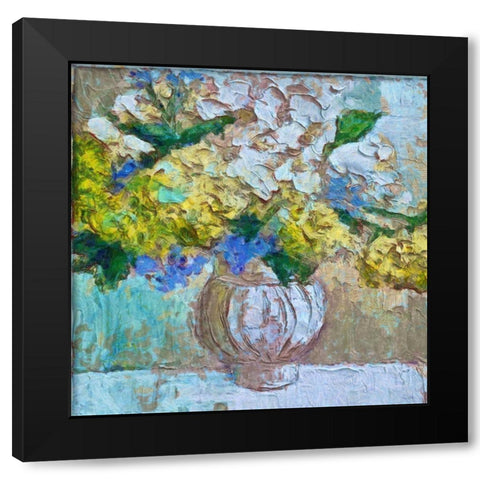 Floral Still Life I Black Modern Wood Framed Art Print with Double Matting by Bolokofsky, Ronald