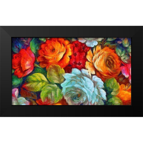 Garden Bunch Black Modern Wood Framed Art Print by Bolokofsky, Ronald