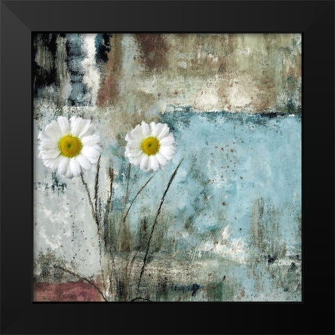 Pastel Daisys I Black Modern Wood Framed Art Print by Bolokofsky, Ronald