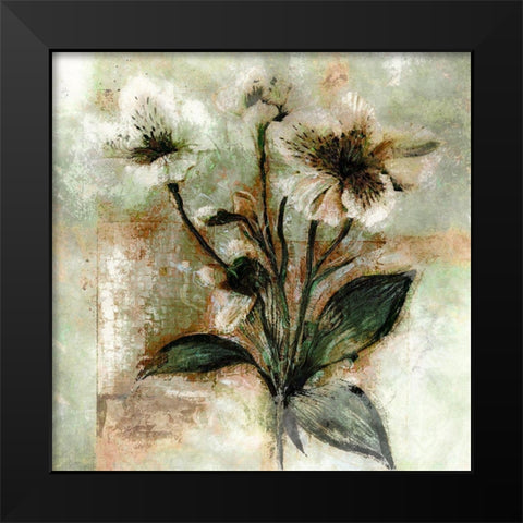 White Petals II Black Modern Wood Framed Art Print by Bolokofsky, Ronald