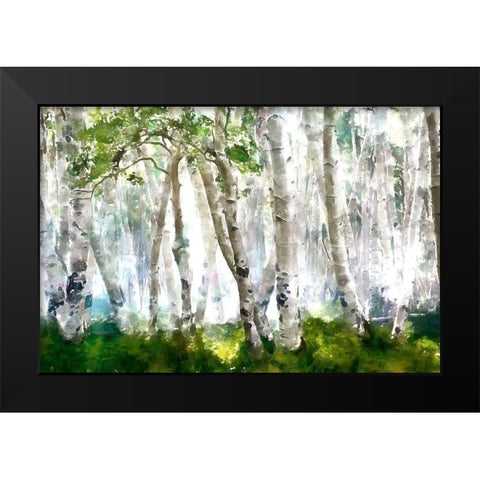 Elm Forest Black Modern Wood Framed Art Print by Bolokofsky, Ronald