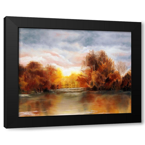 Golden Pond Black Modern Wood Framed Art Print with Double Matting by Bolokofsky, Ronald