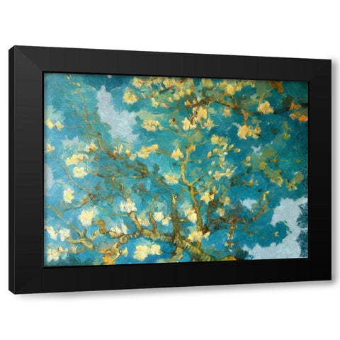 Cherry Blossoms Black Modern Wood Framed Art Print by Bolokofsky, Ronald