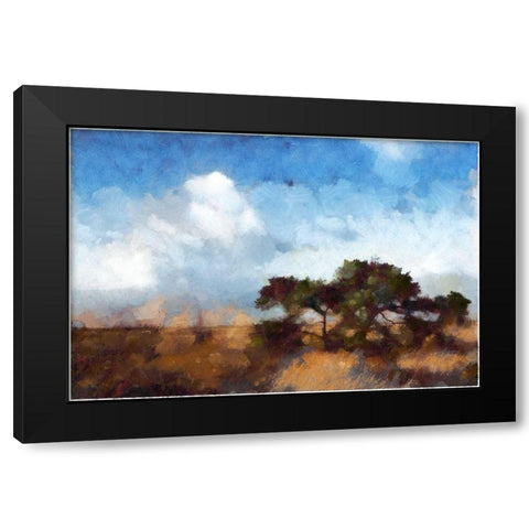 Golden Field Black Modern Wood Framed Art Print by Bolokofsky, Ronald