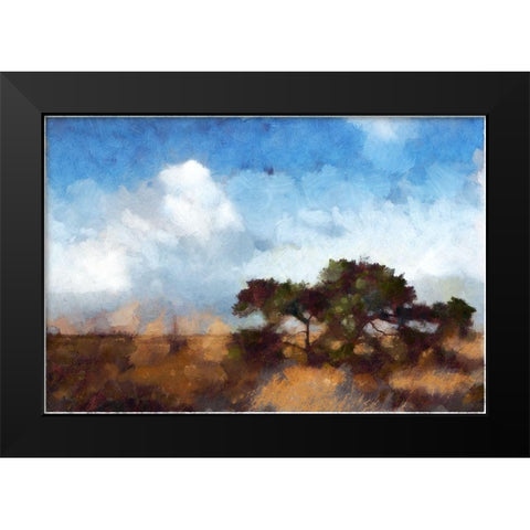 Golden Field Black Modern Wood Framed Art Print by Bolokofsky, Ronald