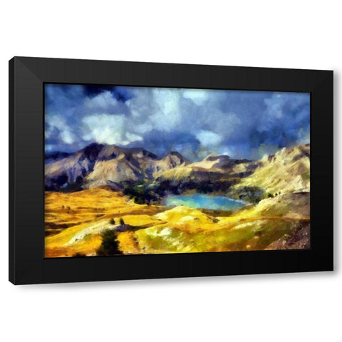 Allos Lake Black Modern Wood Framed Art Print by Bolokofsky, Ronald