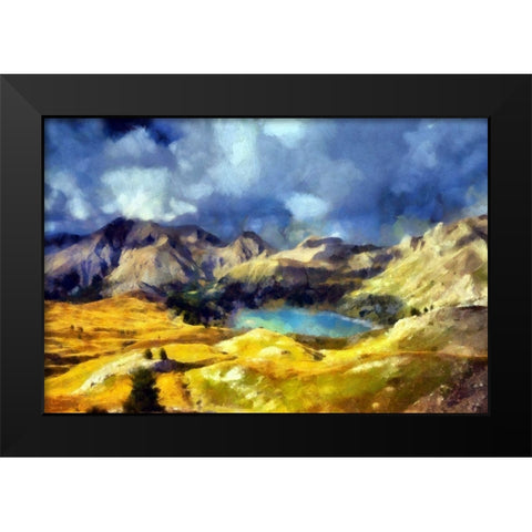 Allos Lake Black Modern Wood Framed Art Print by Bolokofsky, Ronald