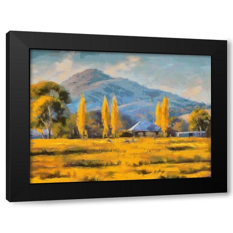 Amber Fields Black Modern Wood Framed Art Print by Bolokofsky, Ronald