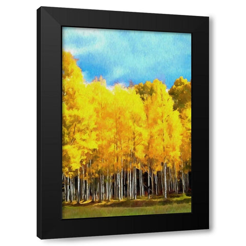 Autumn Gold Black Modern Wood Framed Art Print by Bolokofsky, Ronald